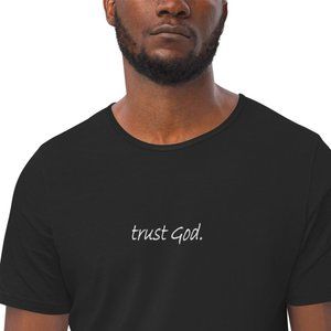 Curved Hem Tee Trust God Blanco Label